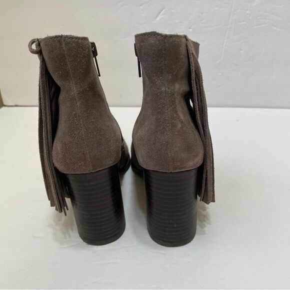 ARTURO CHANG REIDEN FRINGE ANKLE BOOTS IN BROWN LEATHER‎ - Picture 3 of 7